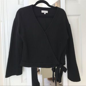Black Madewell Faux Wrap Top